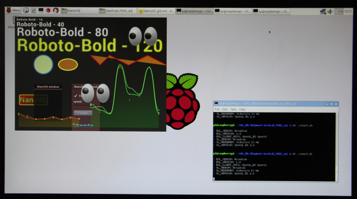 GeeXLab - NanoVG on Raspberry Pi
