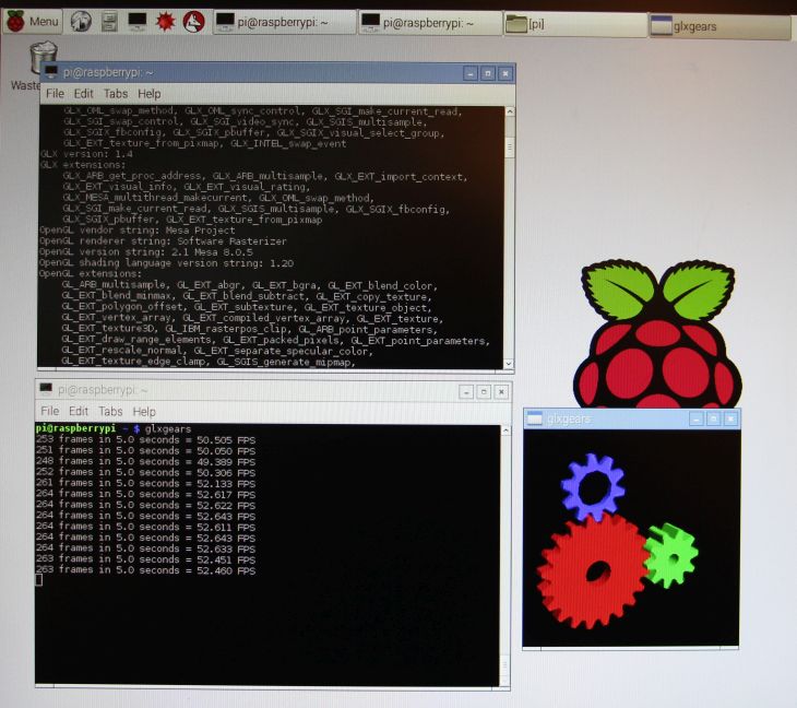Raspberry Pi - Raspbian Jessie + OpenGL 2.1 support