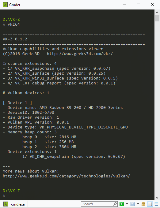 VK-Z with AMD Radeon driver
