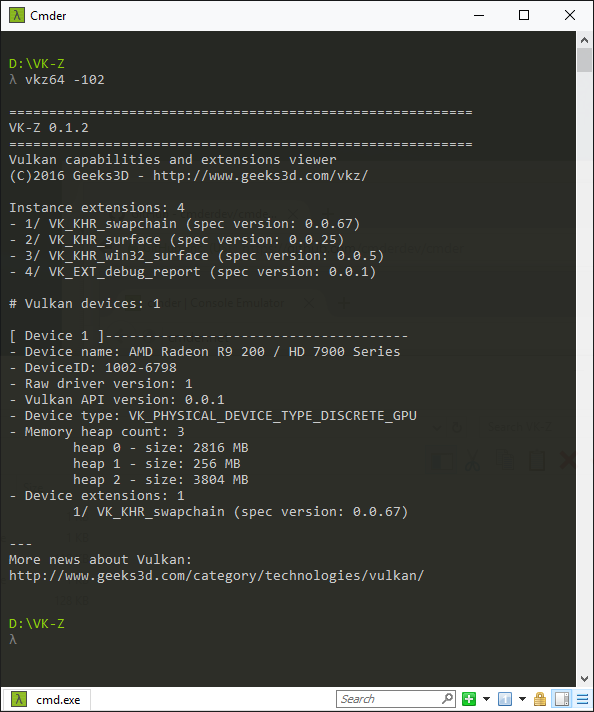 VK-Z with AMD Radeon driver
