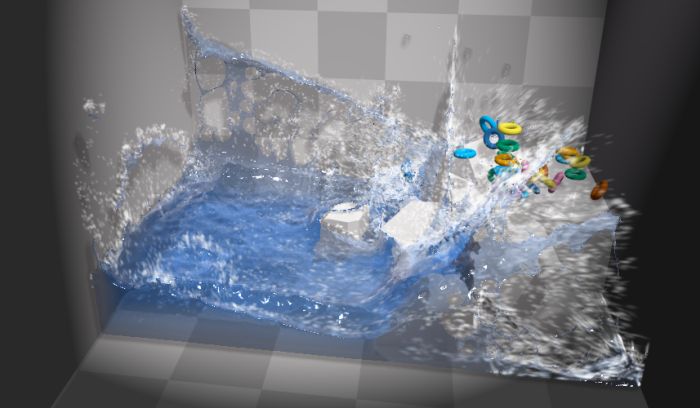 NVIDIA FleX fluid demo