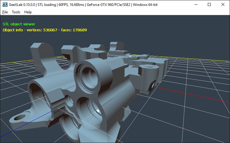 GeeXLab + STL 3D format