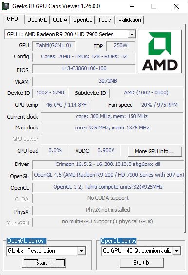 AMD Crimson + GPU Caps Viewer
