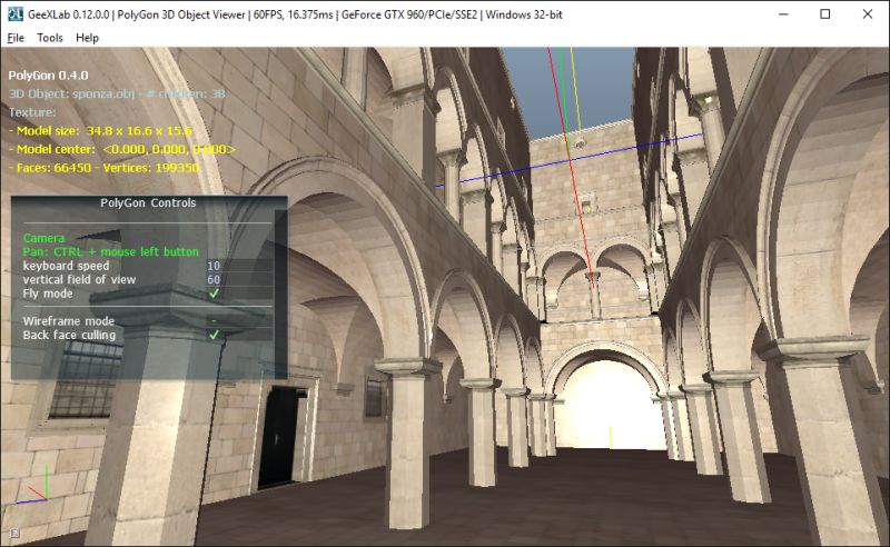 GeeXLab - OBJ loader/viewer