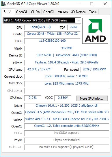AMD Crimson 16.6.1 + GPU Caps Viewer