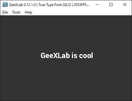 GeeXLab - True Type font example