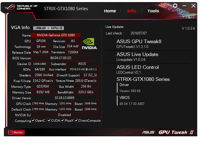 ASUS GPU Tweak