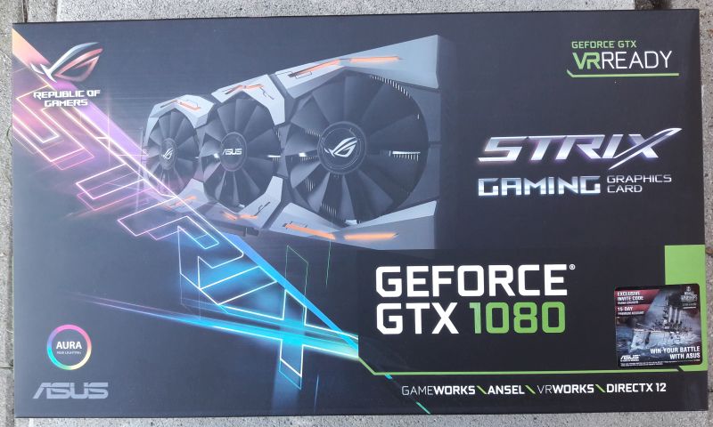 ASUS ROG Strix GeForce GTX 1080 OC 8GB GDDR5X