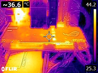 ASUS Strix GTX 1080 - Thermal imaging at idle