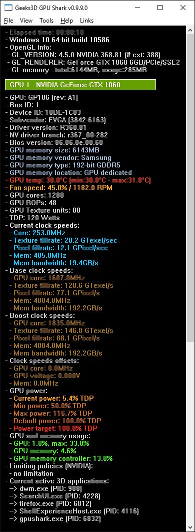 EVGA GeForce GTX 1060 Superclocked