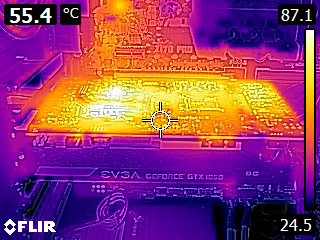 EVGA GTX 1060 SC - Thermal imaging under full stress