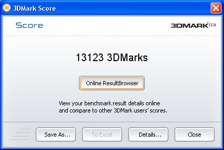 ASUS NVIDIA GeForce 8600 GT - 3DMark 03